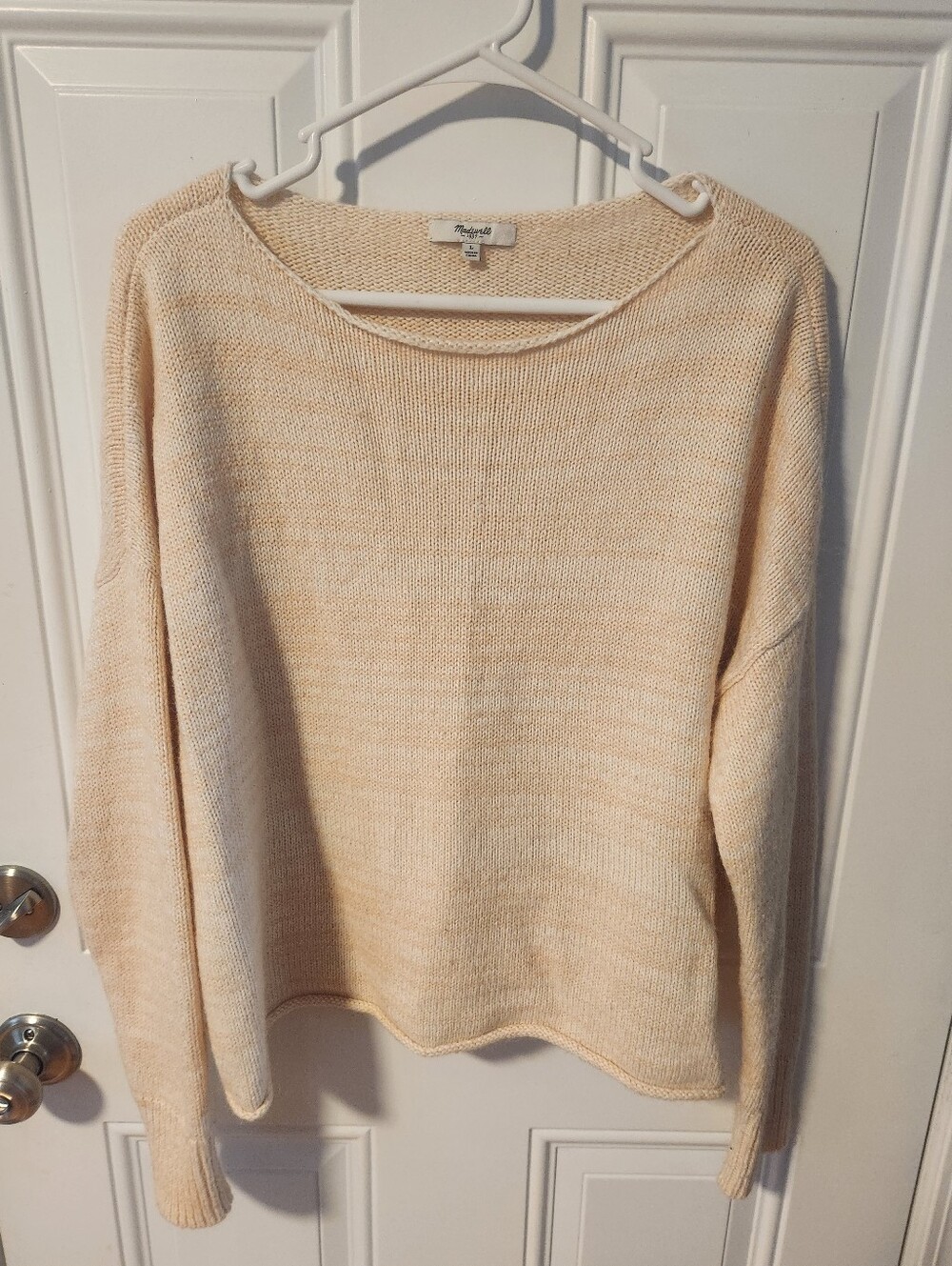 Madewell Size Large Boatneck Lightweight Knit Sweater Multi Colored